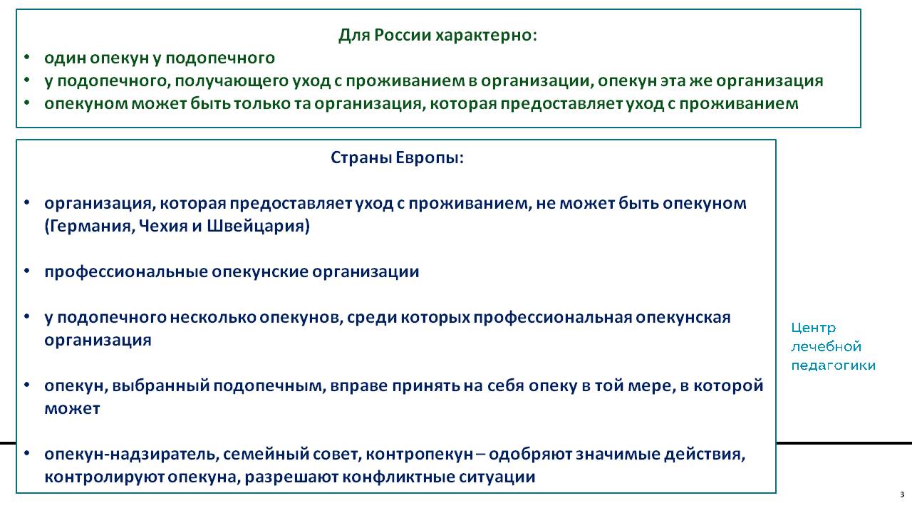 Закон о распределенной опеке. Распределенная опека.